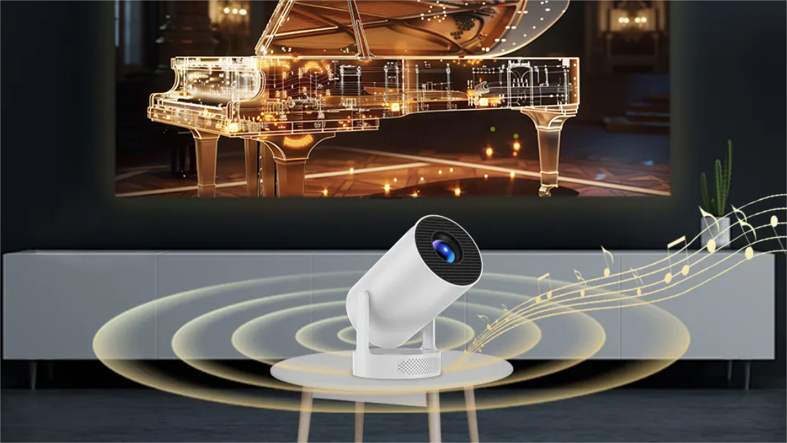 جهاز عرض HY300PRO HIFI: Android 11، 280 ANSI Lumens، مثالي للترفيه في عيد الميلاد!