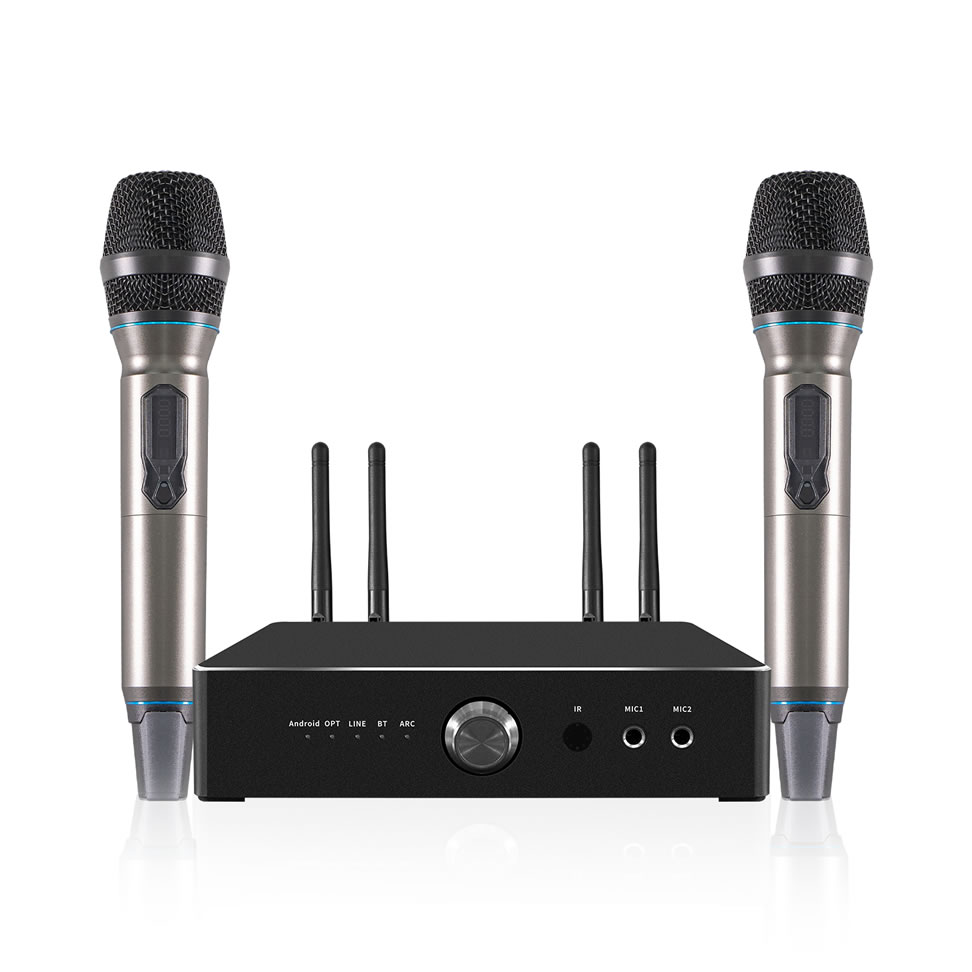 العنوان: مكبر صوت كاريوكي متكامل iHomeLife HLQ 600W｜نظام صوت سينمائي منزلي بدقة 4K بمعالج S905X3