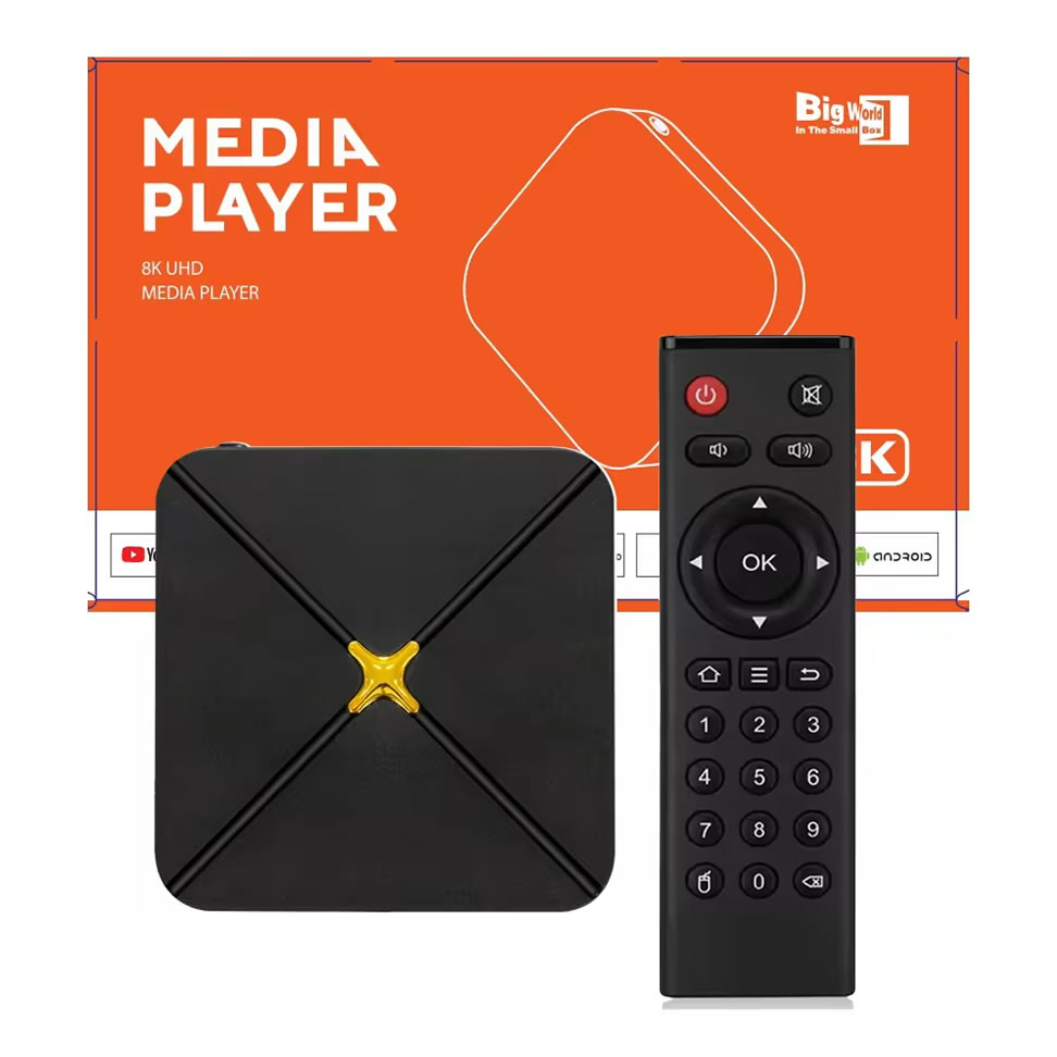 HLQ-Max – Hochauflösender 4K Smart TV Box | Schneller Quad-Core-Mediaplayer mit Netzwerkzugang