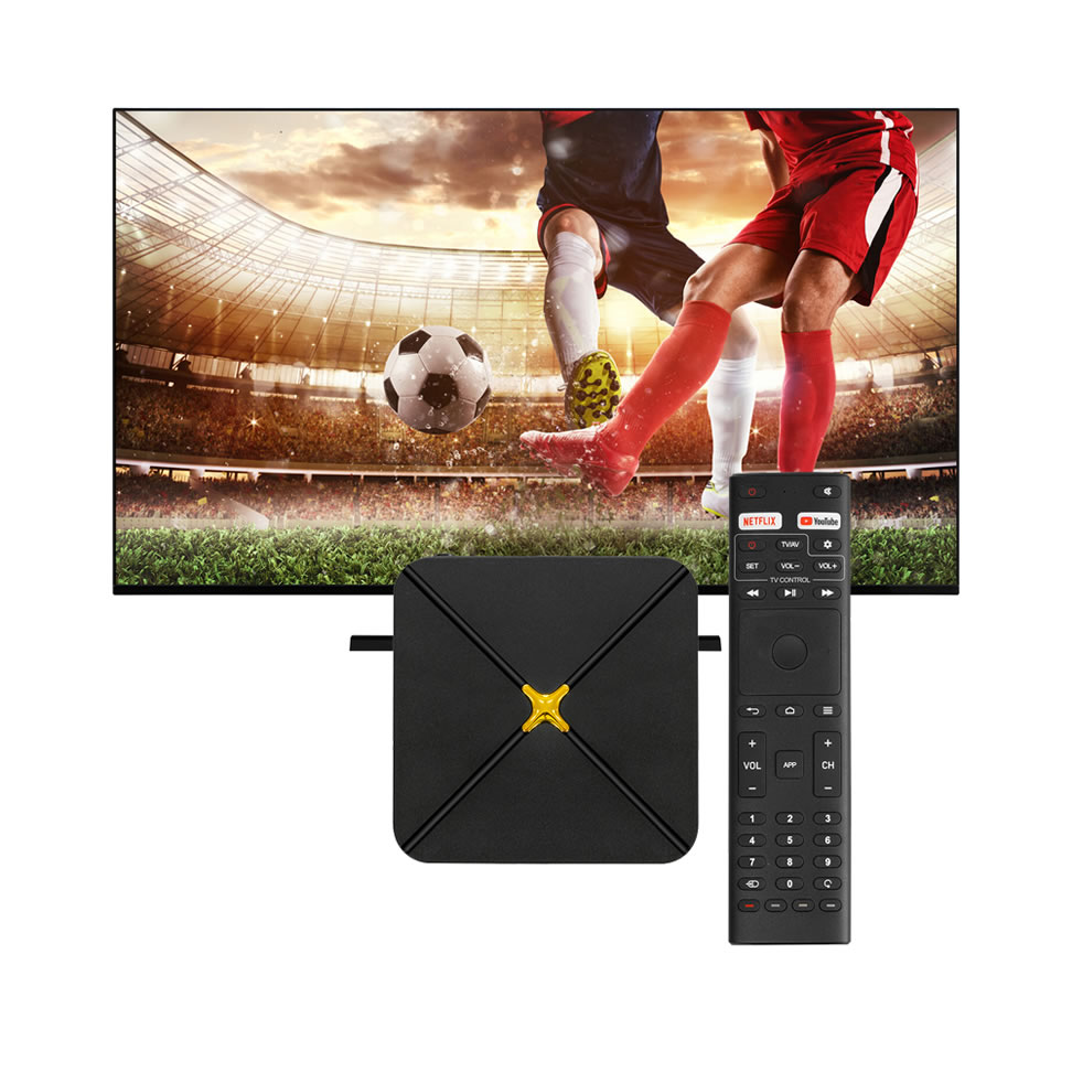 HLQ-Max – Hochauflösender 4K Smart TV Box | Schneller Quad-Core-Mediaplayer mit Netzwerkzugang